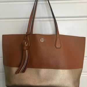 Tory Burch Perry Colorblock Leather Tote Bag